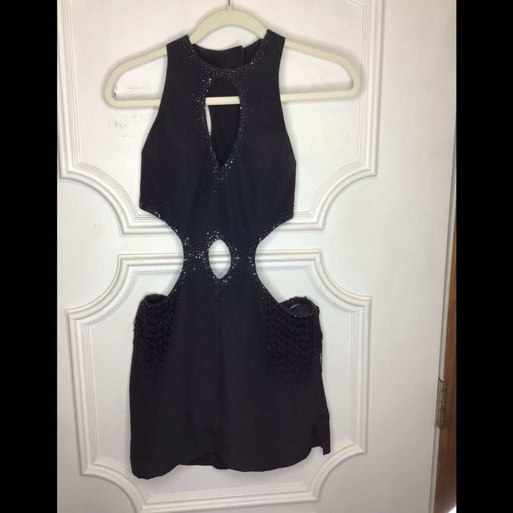 Cire fringe beaded prom dress Size 4